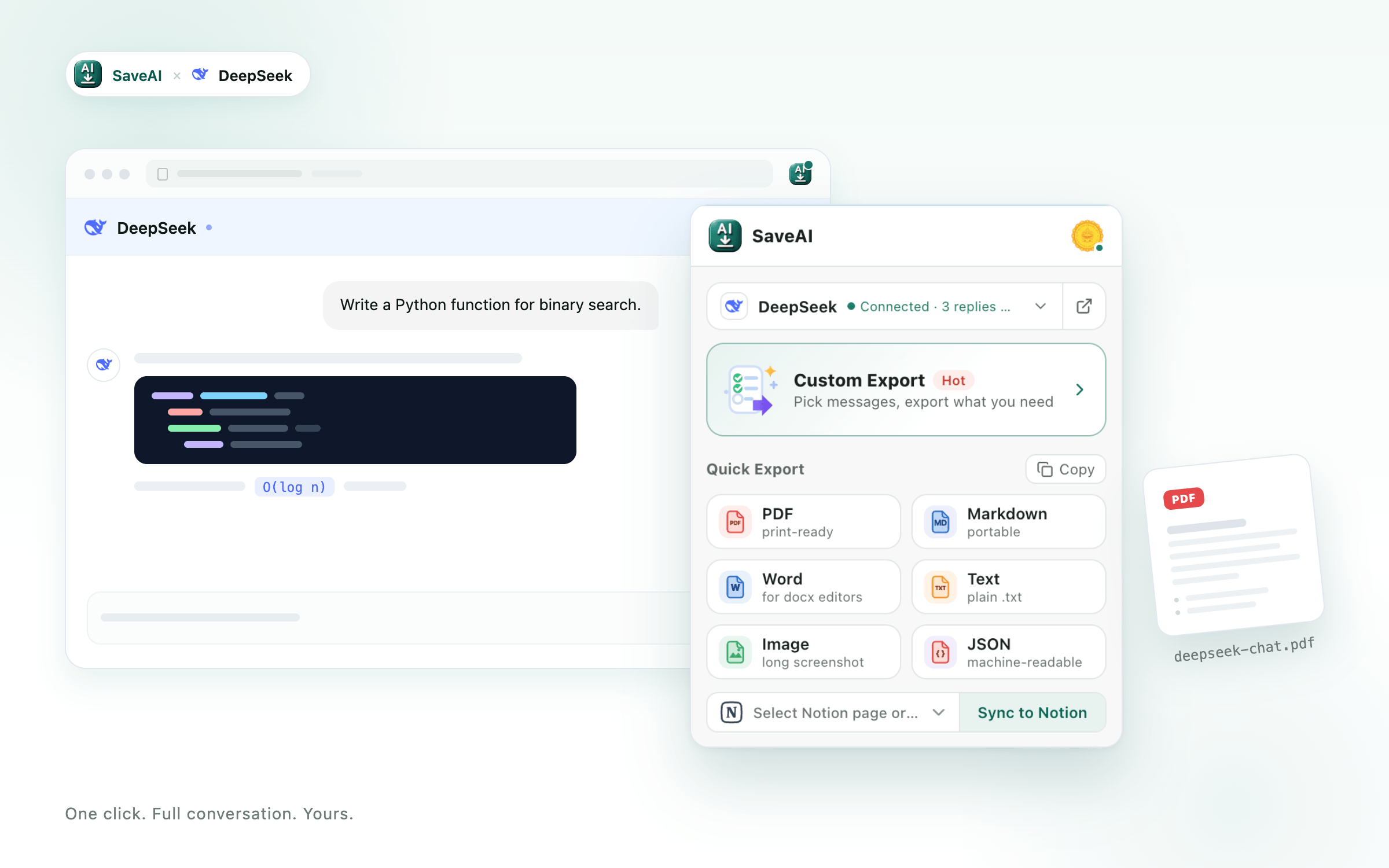 DeepSeek exporter
